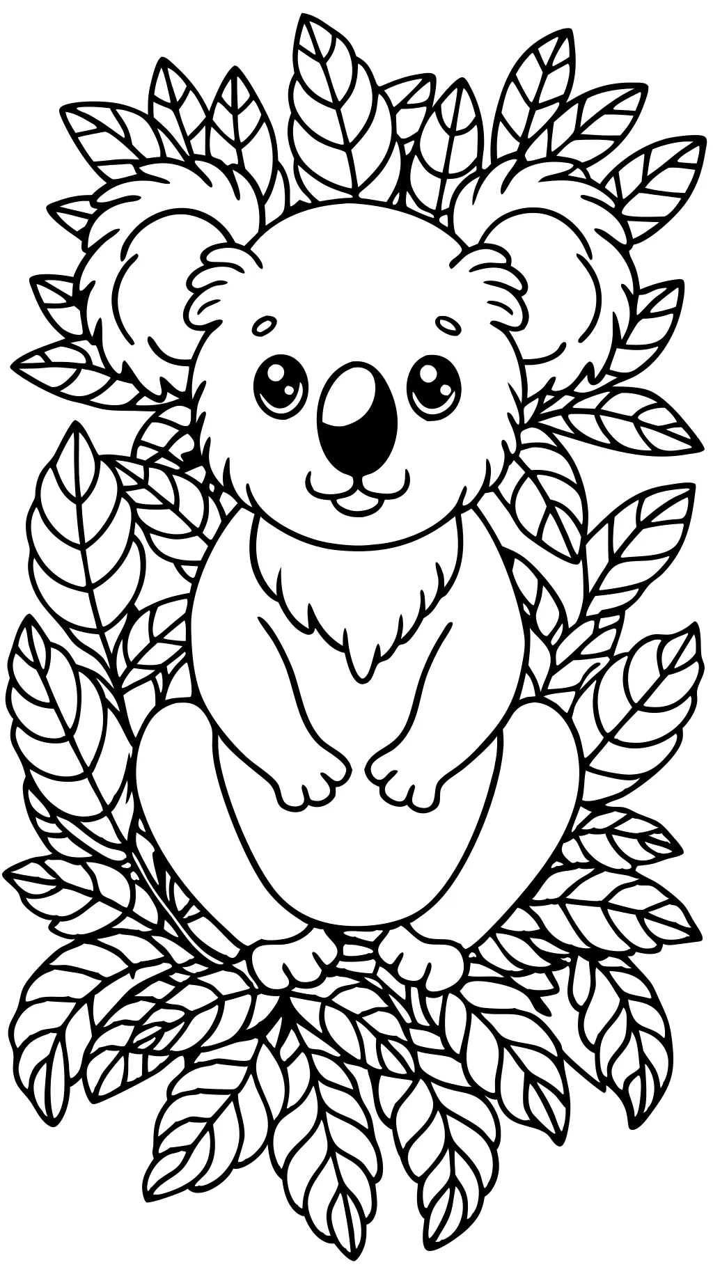 Página para colorear de Koala Bear